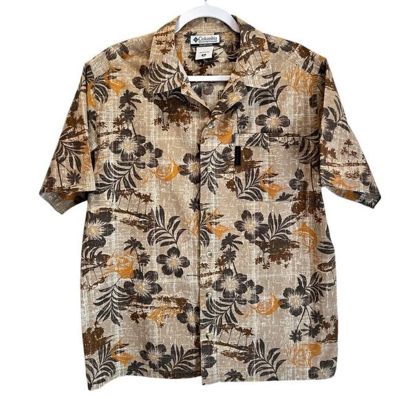 COLUMBIA Men’s Tropical Button Down Shirt Size Medium - Picture 1 of 7